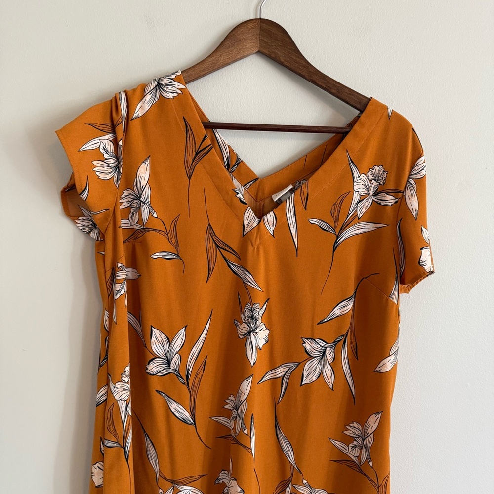 A New Day Yellow Floral Mini Dress - Picture 3 of 6